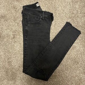 Madewell Black Distressed Skinny Jeans